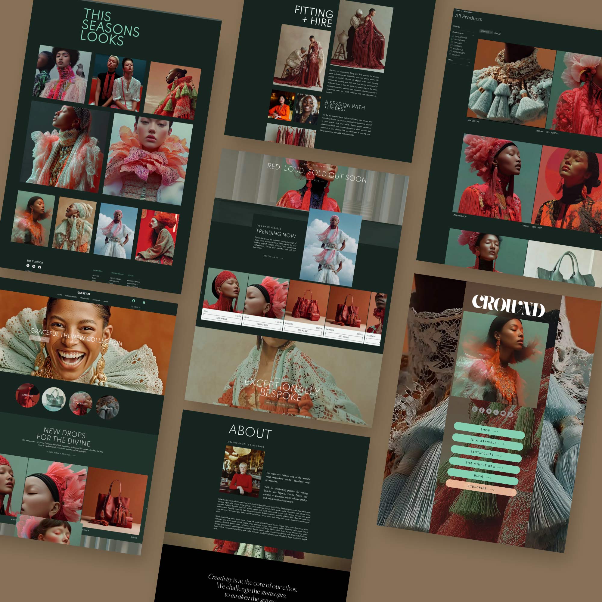 Crownd . Wix Template: Boutique Store for Luxury Goods, Fashion, Accessories - Image 2