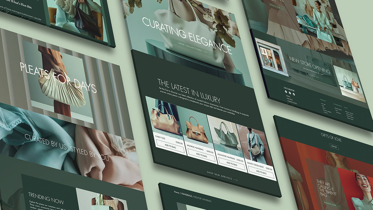 Lux Curator . Wix Website Template for Fashion, Lifestyle, Accesories